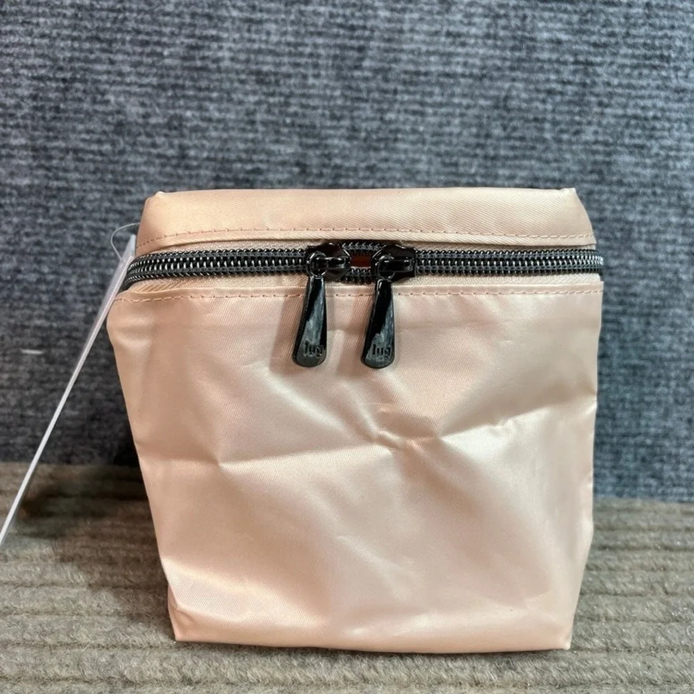 NWT Lug Boxtop Cosmetic Case Metallic Gold Travel Makeup Pouch Bag NEW